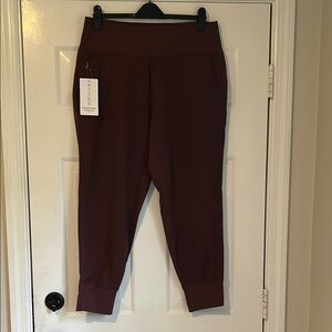 Athleta burgundy Maroon Jogger Pants xl nwt